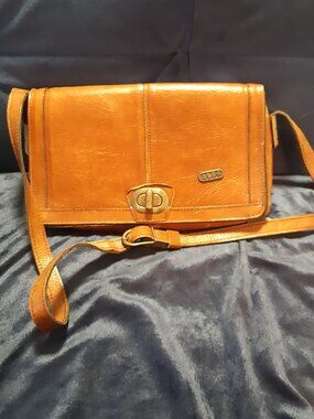 Vintage ALDO Leather Shoulder Bag - Genuine Cognac Leather - Heritage Style